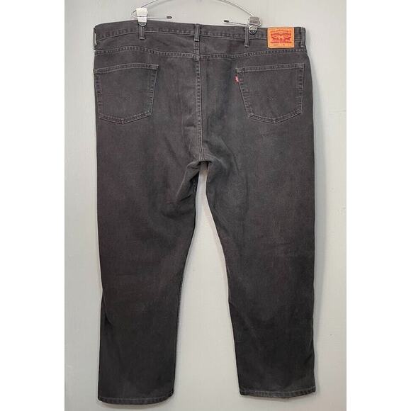 Levis 550 Jeans Mens Size 52X32 Black Denim Selvedge Grunge Workwear Utility - Picture 3 of 11